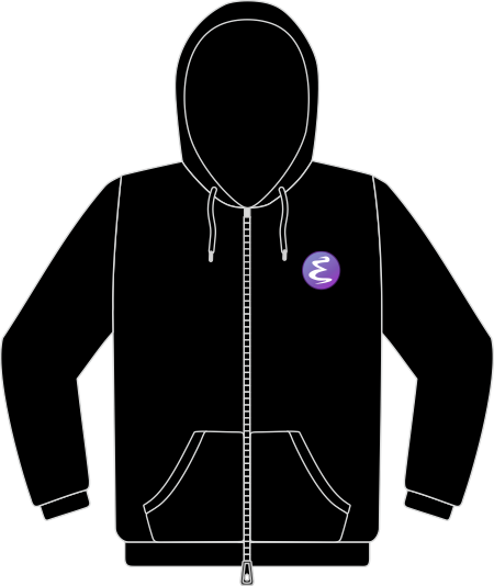 Sudadera Emacs heart with zipper