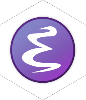 Emacs White sticker