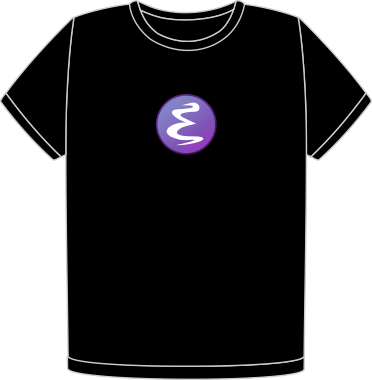 Emacs black t-shirt