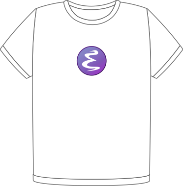 Emacs white t-shirt