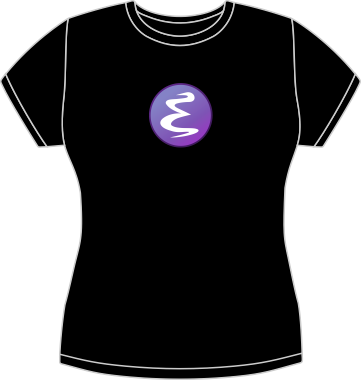 Camiseta Emacs entallada black