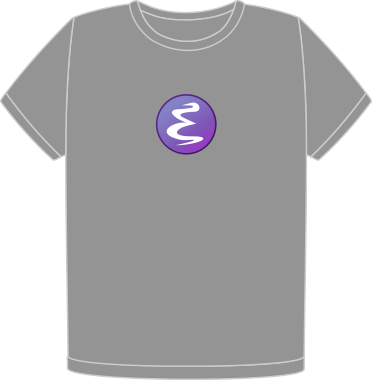 Camiseta Emacs charcoal