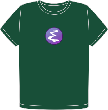 Camiseta Emacs forest green