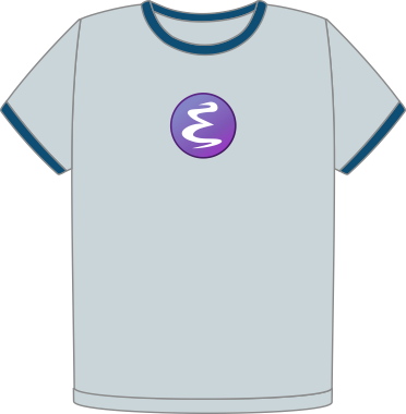 Emacs Retro Ringer Organic t-shirt