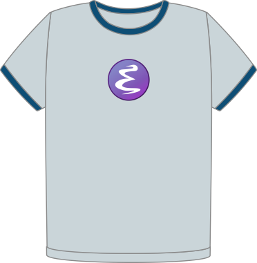 Emacs Retro Ringer organic t-shirt