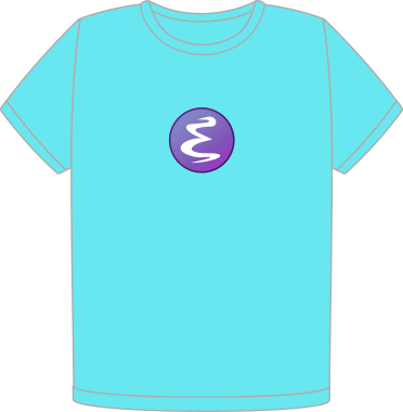 Camiseta Emacs teal