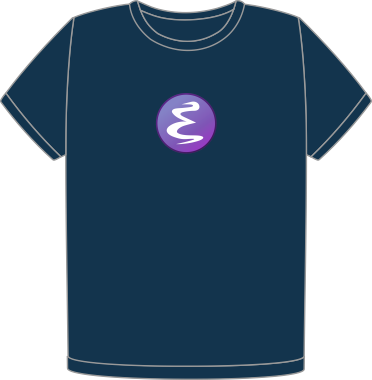 Emacs organic navy t-shirt