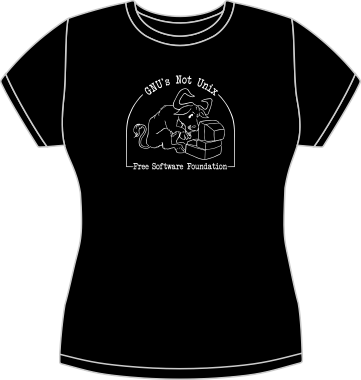 Very Antique GNU is not Unix fitted t-shirt