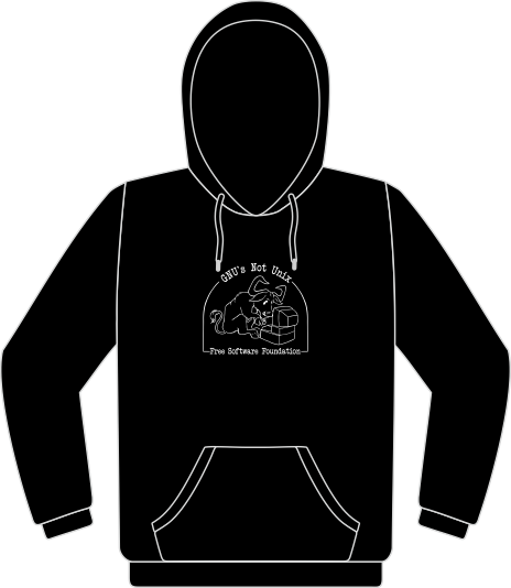 Sudadera Antique GNU is not Unix