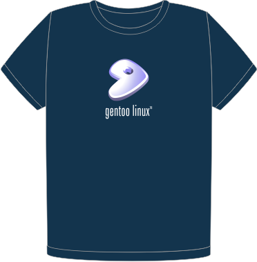 Gentoo heart organic navy t-shirt
