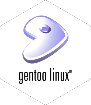 Pegatina Gentoo linux white