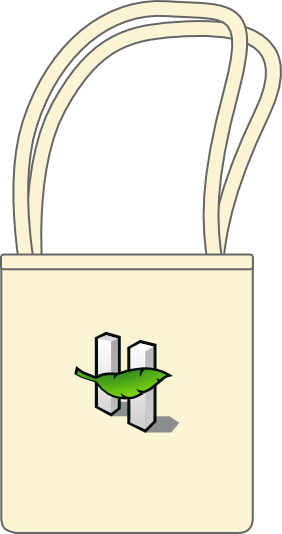 The Haiku 3D natural organic Tote bags