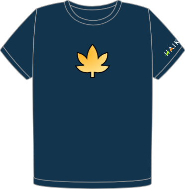 Leaf organic navy t-shirt