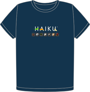 Haiku boot splash organic navy t-shirt