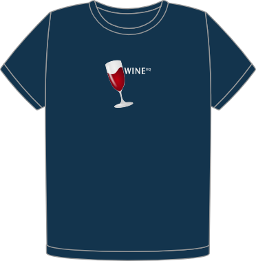 Wine organic navy t-shirt