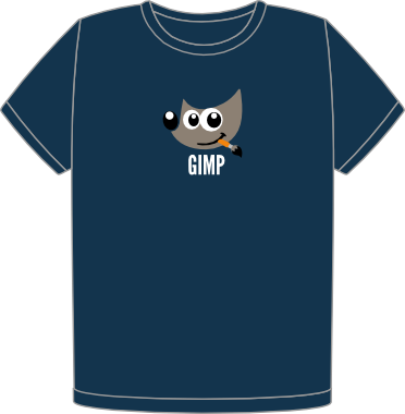 GIMP organic navy t-shirt