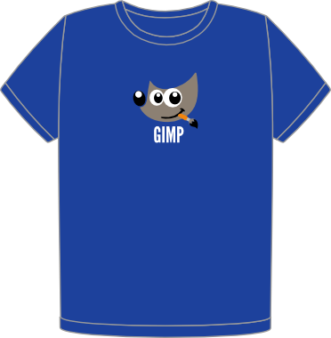 GIMP organic cobalt blue t-shirt
