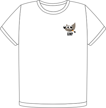Camiseta GIMP heart white