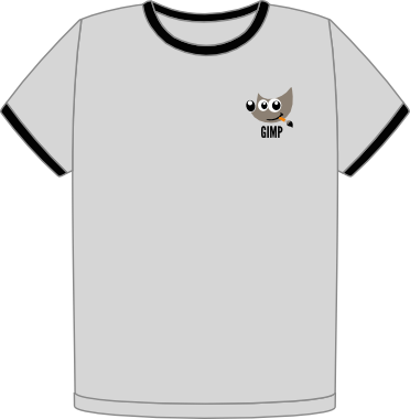 GIMP ringer heart t-shirt