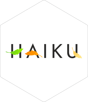 Haiku white sticker