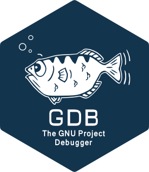 GNU GDB dark blue sticker