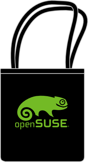 openSUSE Black Tote bags