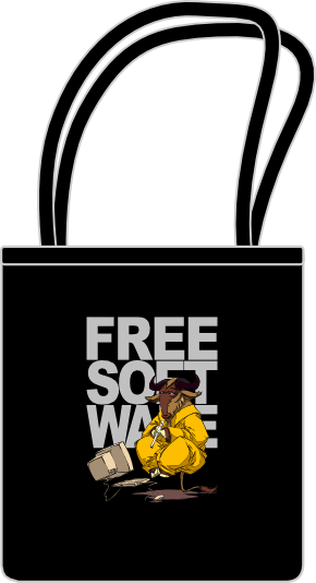 Free Soft Black Tote bags