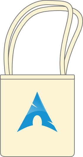 The Arch Linux Natural Tote bags