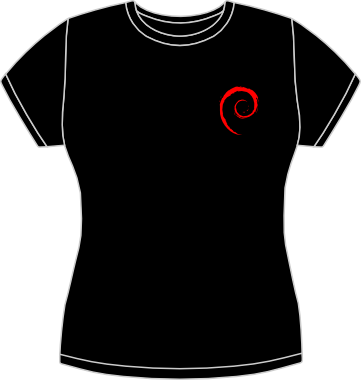 Debian fitted heart t-shirt