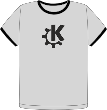 KDE Ringer Grey Light-Black t-shirt