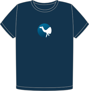 Perl Camel navy organic t-shirt