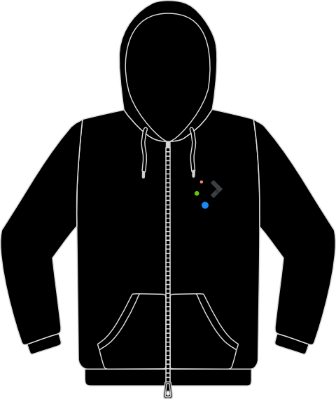 Plasma with zipper sweatshirt