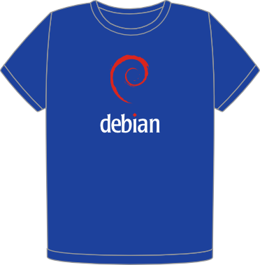 Debian Cobalt organic t-shirt