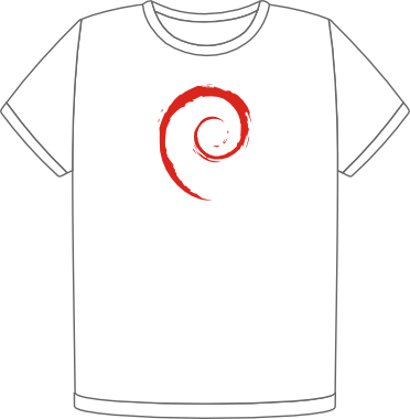 Debian Spiral t-shirt