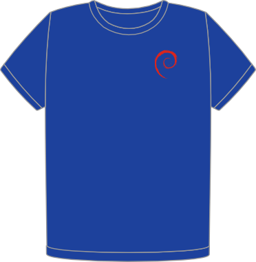 Debian Cobalt organic heart t-shirt