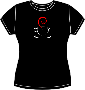 Debian Tea Cup fitted t-shirt