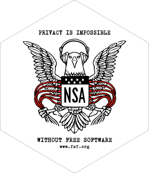 No-NSA white sticker