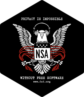 No-NSA black sticker