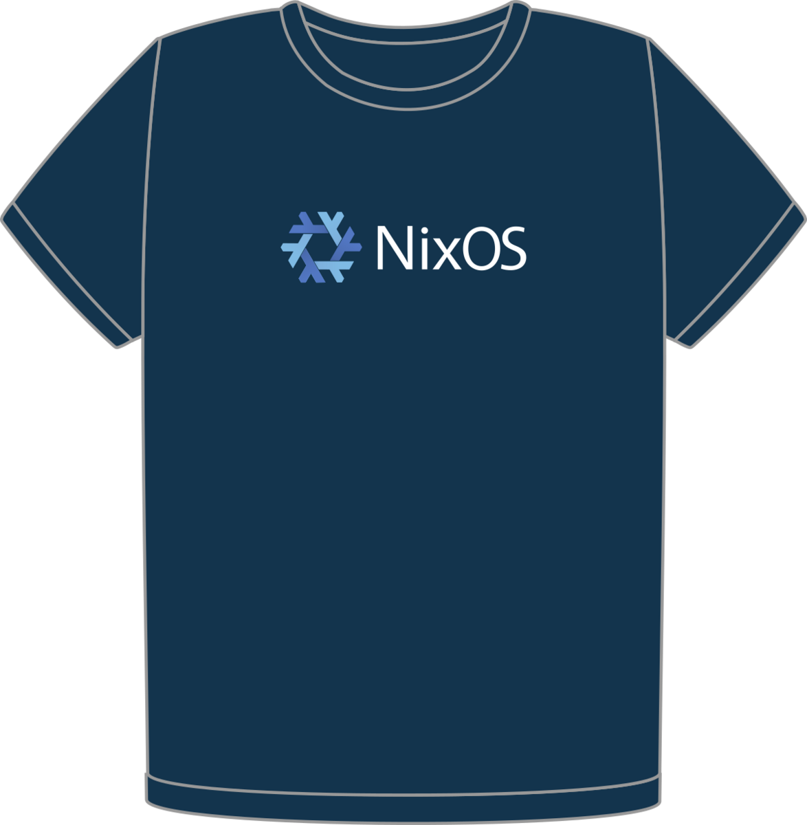 NixOS organic navy t-shirt