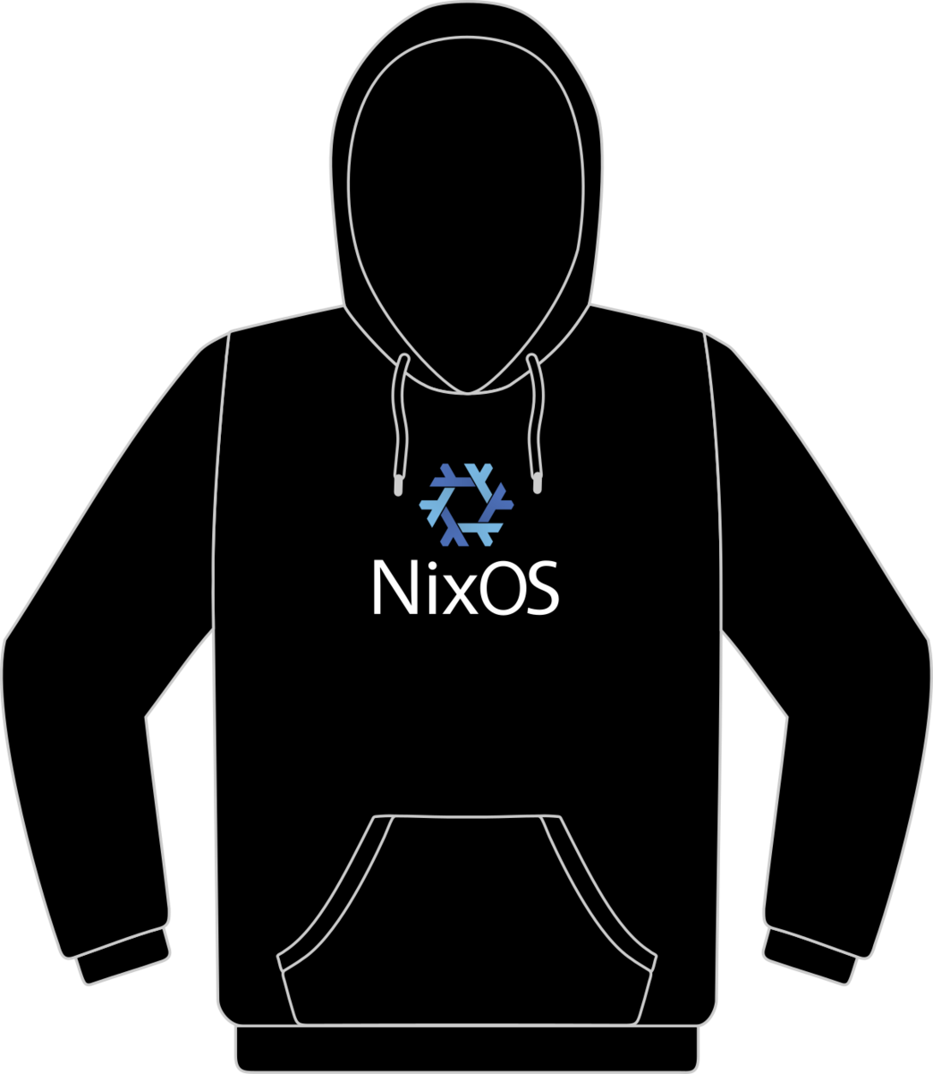 NixOS vertical sweatshirt