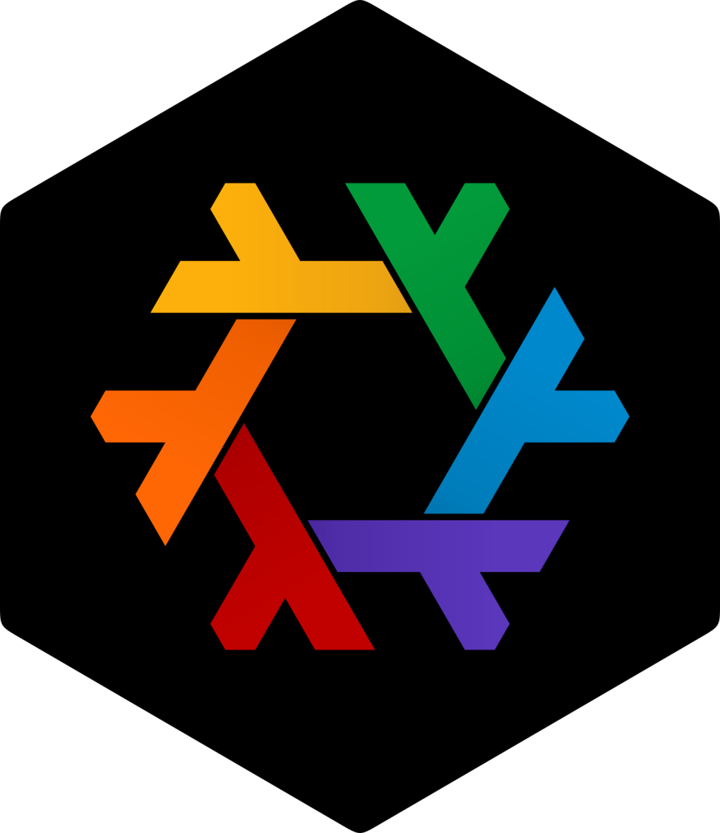 NixOS Rainbow black sticker
