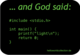 Camiseta Hello World in C: And God said - Diseño