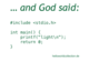 Camiseta Hello World in C: And God said - Diseño