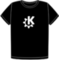 KDE black discolored Ink without tact t-shirt