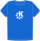 KDE blue discolored Ink without tact t-shirt