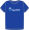 OpenWrt cobalt blue organic t-shirt