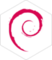 Debian white sticker