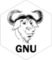 GNU white sticker