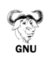 GNU white sticker - Design