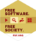 Free Software & Free Society sticker